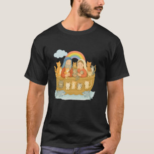 T-shirt Arche de Noé avec des chats de religieux amateur d