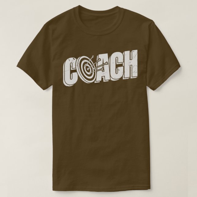 T-shirt Arche de tir à l'arc pour entraîneur traditionnel  (Design devant)