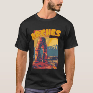 T-shirt Arche délicate rétro Arches Parc national Utah Ran