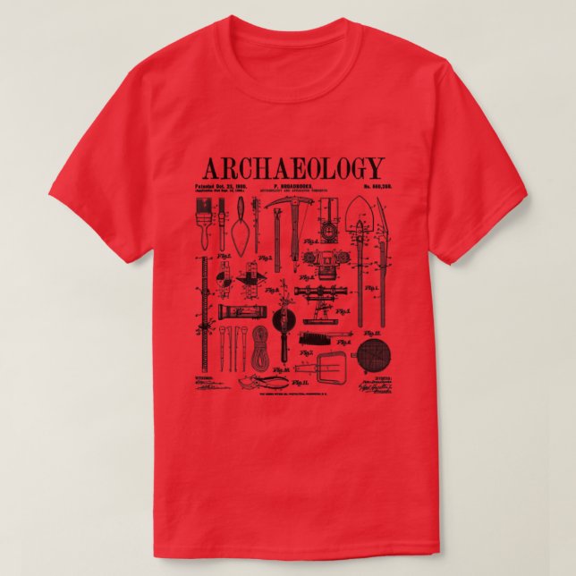 T-shirt Archéologue Archéologie Trousse de terrain pour ét (Design devant)