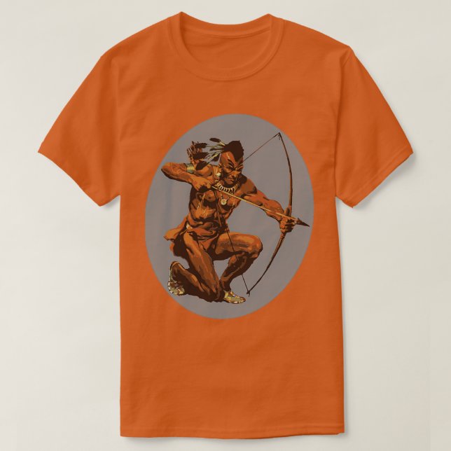 T-shirt Archer amérindien Croussailler Bow et Flèche (Design devant)