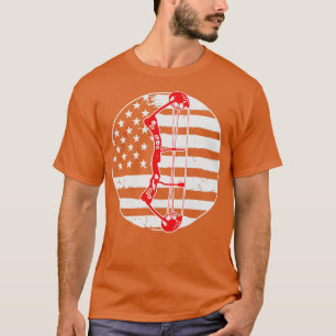 T-shirt Archer en tir à l'arc USA Drapeau Bow