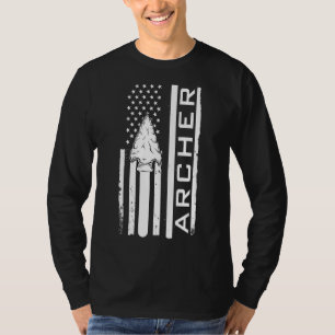 T-shirt Archer Love Avec Drapeau Américain