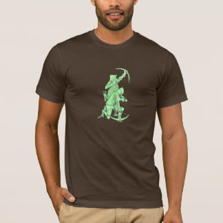 T-shirt Archer médiéval et arbalétrier - vert