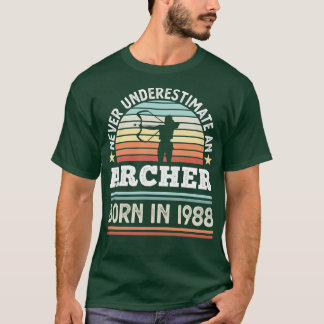 T-shirt Archer né 1988 40e anniversaire tir à l'arc cadeau