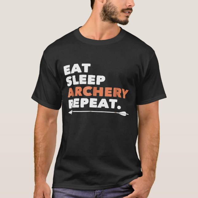 T-shirt Archery  Eat Sleep Archery Repeat (Devant)