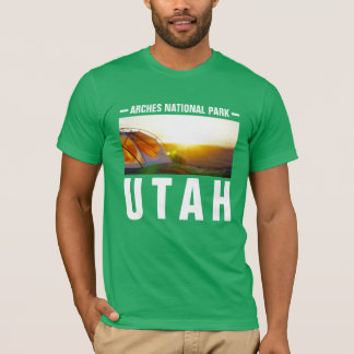 T-SHIRT ARCHES PARC NATIONAL UTAH CAMPING GRAPHIQUE MENS