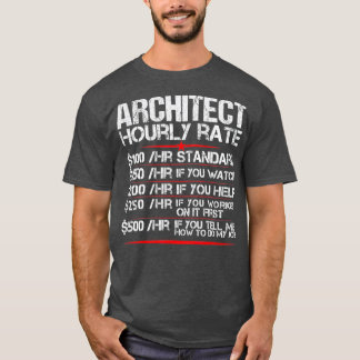 T-shirt Architecte Horaire Architecture Drôle