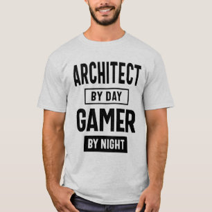 T-shirt Architecte par Joueur de jour par Profession noctu