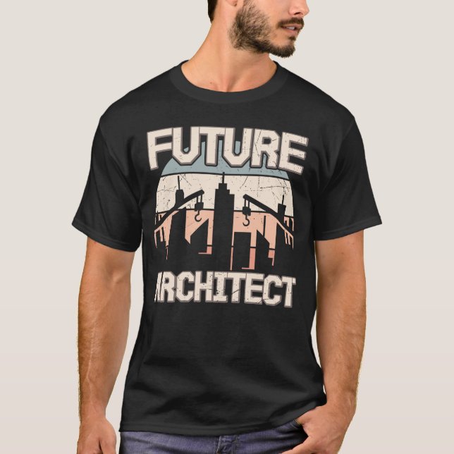 T-shirt Architecte Student Future Architect Retro (Devant)
