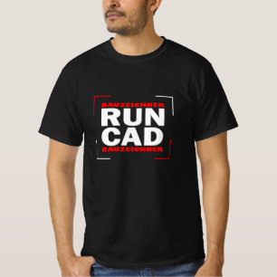 T-shirt Architectural Draftsman Run CAD Cadeau
