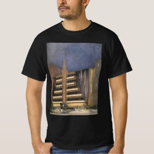 T-shirt Architecture Art Déco vintage, bâtiment à NYC