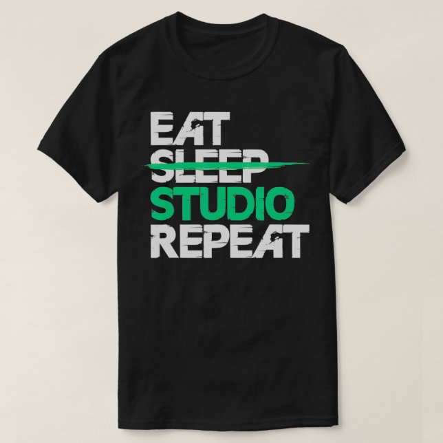 T-shirt Architecture Manger Sleep Studio Répéter Funny Arc (Design devant)
