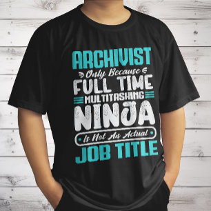 T-shirt Archiviste Drôle Métier Profession Carrière Archiv