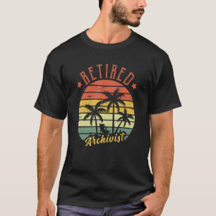 T-shirt Archiviste Retraité Vintage Rétro Pour Hommes Papa