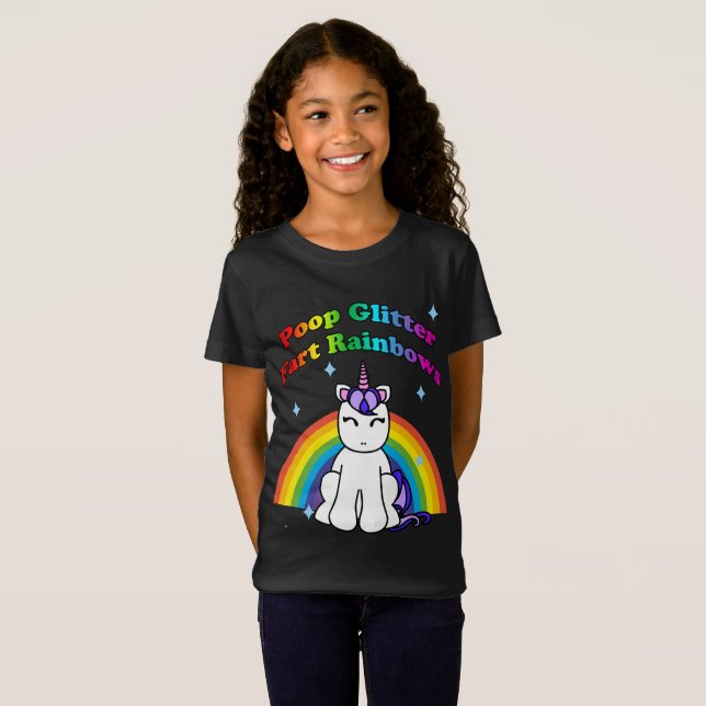 T-Shirt Arcs-en-ciel de pet de parties scintillantes de (Devant entier)