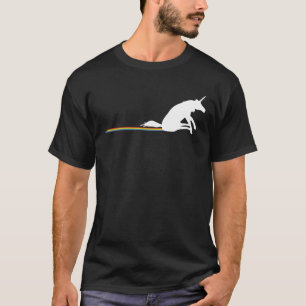 T-shirt Arcs-en-ciel drôles de Pooping de licorne