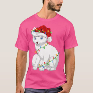 T-shirt Arctic Fox Amoureux des animaux Xmas Santa Hat Arc