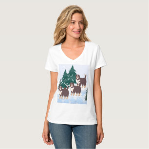 T-shirt Arctic Husky, Alaskan Brown Malamute Tee pour elle
