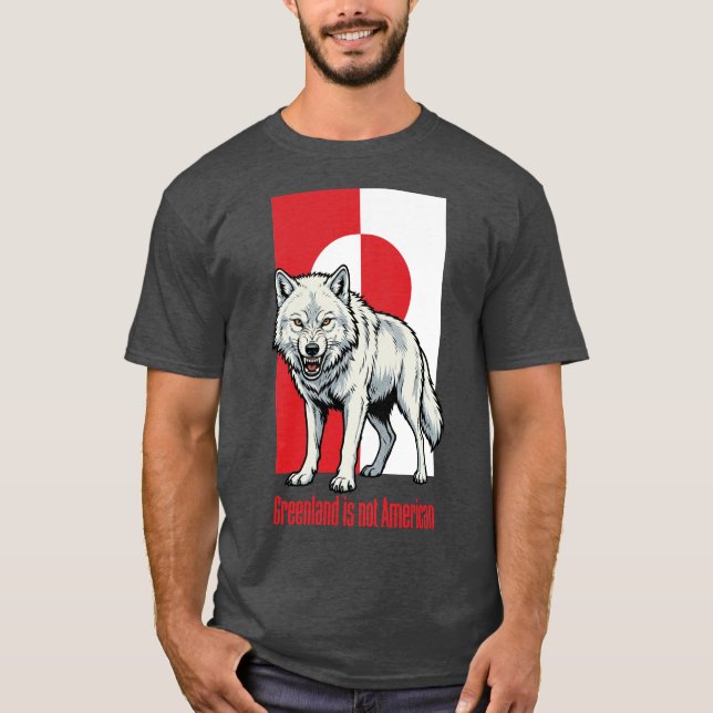 T-shirt Arctic wolf Greenland is not American (Devant)