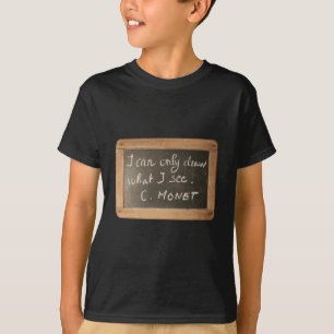 T-shirt Ardoise 05 Citation de l'artiste Monet Black Kids 