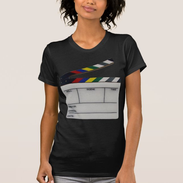 T-shirt Ardoise de cinéaste de film de bardeau (Devant)
