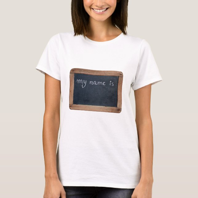 T-shirt Ardoise - Mon nom est... Ajoutez votre nom (Devant)