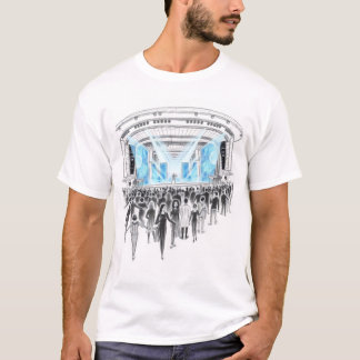 T-shirt arène de concert avec des interprètes holographiqu