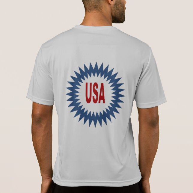 T-shirt  argent  dos homme  SUN  USA (Dos)