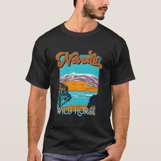 T-shirt Argent Nevada State Nv Vacances Cheval Sauvage Nev