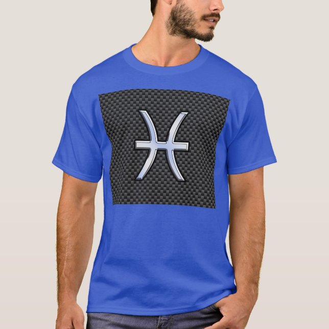 T-shirt Argent Poissons Zodiac Connexion à l'impression de (Devant)