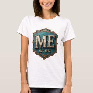 T-shirt Argent spirituel ME EST 1992 Design audacieux