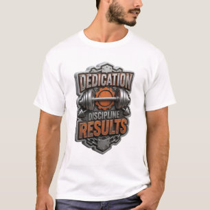 T-shirt Argent Vibrant DÉDICTION DISCIPLINE RÉSULTATS