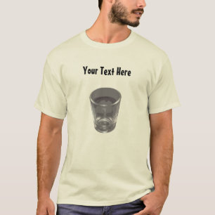 T-shirt argenté personnalisable de verre à lique