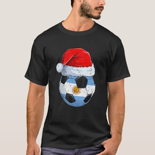 T-shirt Argentina Team Player Football Ball World Soccer S (Devant)
