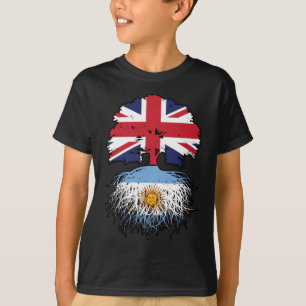 T-shirt Argentine Argentine Royaume-Uni drapeau des racine