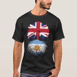 T-shirt Argentine Argentine Royaume-Uni drapeau des racine
