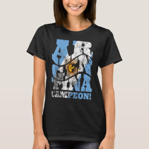 T-shirt Argentine Campeon Soccer Sport Équipe Fan Football