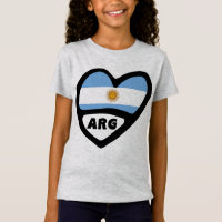 Argentine Code Pays Drapeau Coeur ARG