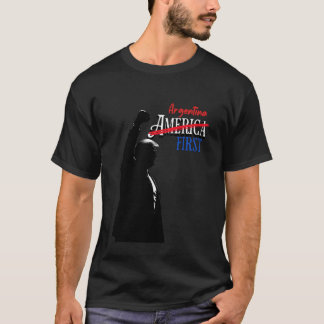 T-shirt Argentine D'abord Conception politique avec poing 