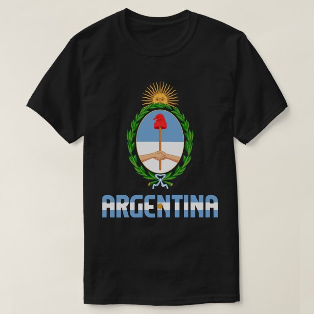 T-shirt Argentine Drapeau et blason Patriotique (Design devant)
