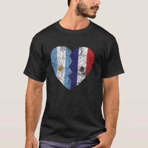 T-shirt Argentine du drapeau paraguayen Heart Argentina Pa