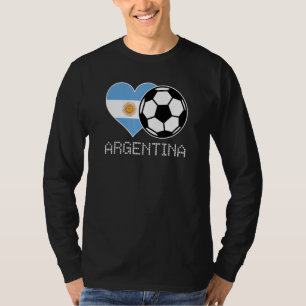 T-shirt Argentine Football Argentine Drapeau Amour Pays Pr