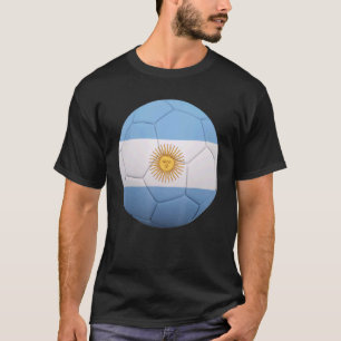 T-shirt Argentine Football National Ball Argentine Drapeau