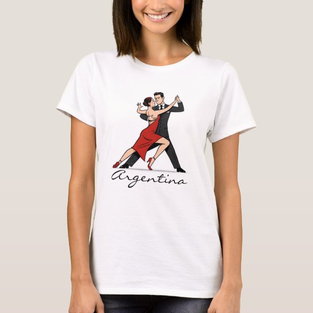 T-shirt Argentine Tango Dancing Couple (Devant)