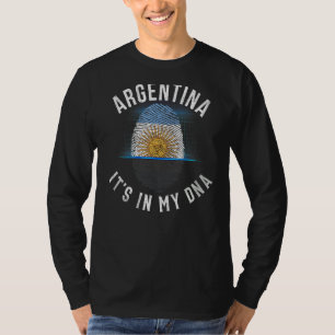 T-shirt Argentine vintage Drapeau Il Est Dans Mon Adna Arg