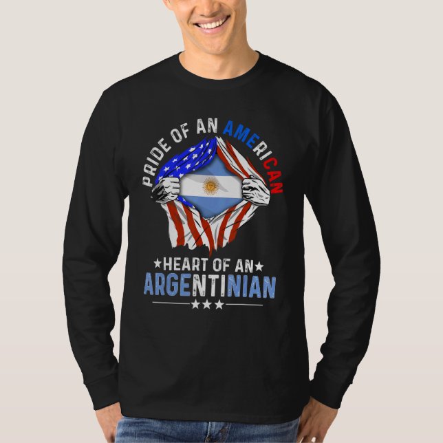 T-shirt Argentinian American America Pride Foreign Argenti (Devant)