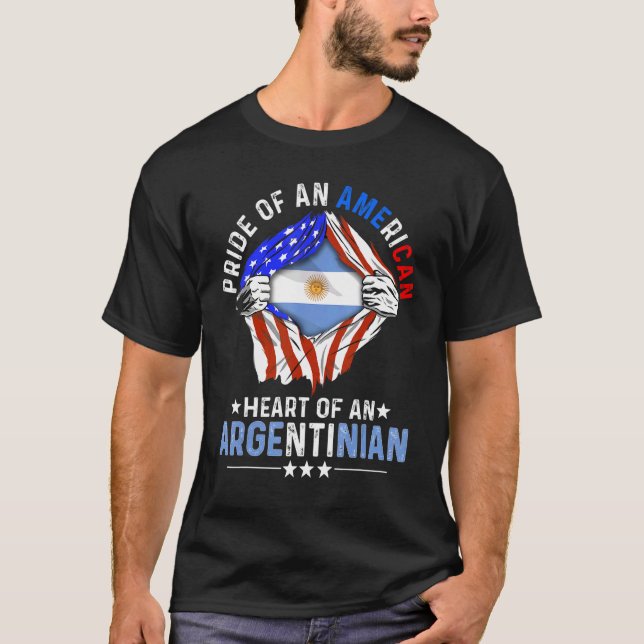 T-shirt Argentinian American America Pride Foreign Argenti (Devant)