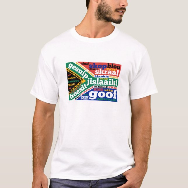T-shirt Argot et colloque sud-africains (Devant)