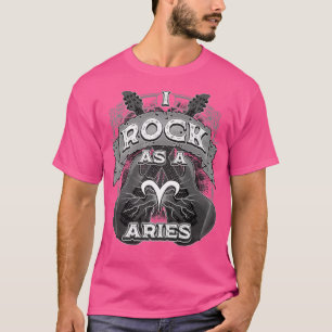 T-shirt Aries Guitar I Rock As Aries Zodiac Sign Music M
